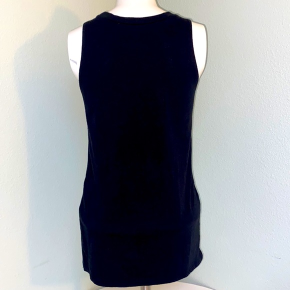 Runway Black Tank Top Athletic Workout Cotton/ Polyester Blend Push Limits Sz L - Picture 3 of 8